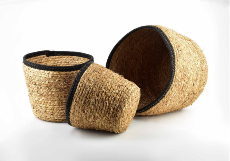 BALI Lot de 3 PANIERS 33x33xH:27/27x27xH:24/25x25xH:21cm 2