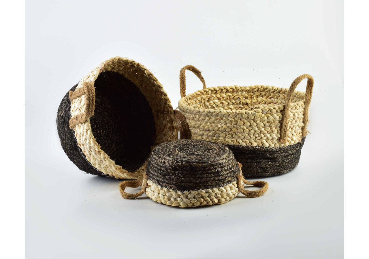 Panier BALI L - Herbe de mer naturel 25x13cm - HIWB3281-PROM - Mondex