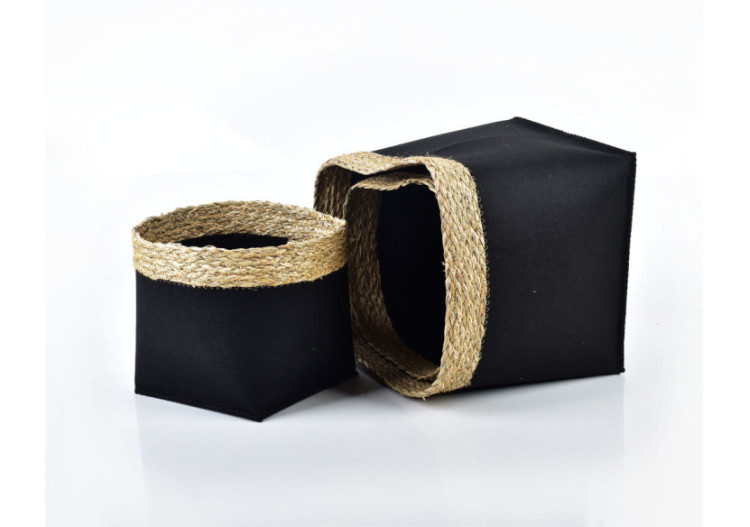 Ensemble de 3 paniers BALI - Tailles L 31x28cm, M 28x23cm, S 23x20cm - HIWB6723-PROM - Mondex 2