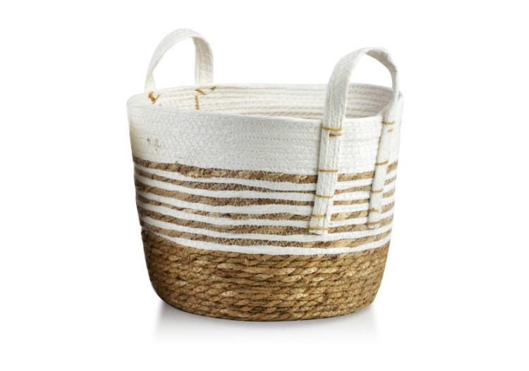 Panier BALI XL - 33x26cm en herbe marine et style BOHO - HIWB9213-PROM - Mondex