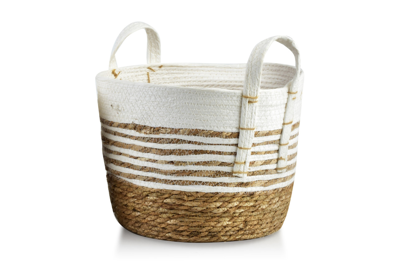 Panier BALI XL - 33x26cm en herbe marine et style BOHO - HIWB9213-PROM - Mondex