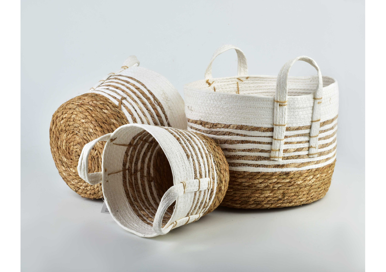 Panier BALI L - 28x23cm en herbe marine naturelle - HIWB9220-PROM - Mondex