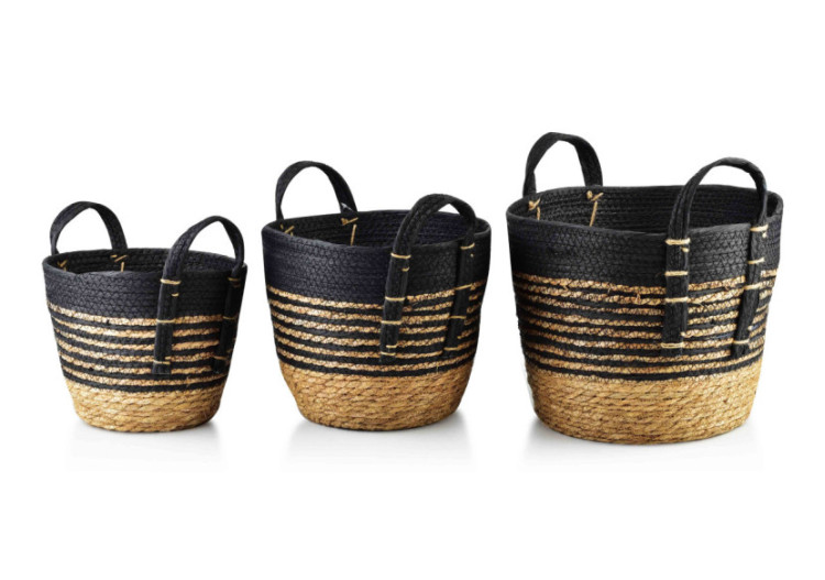 Ensemble de 3 paniers BALI - XL, L et M en herbe marine - HIWB9244-PROM - Mondex