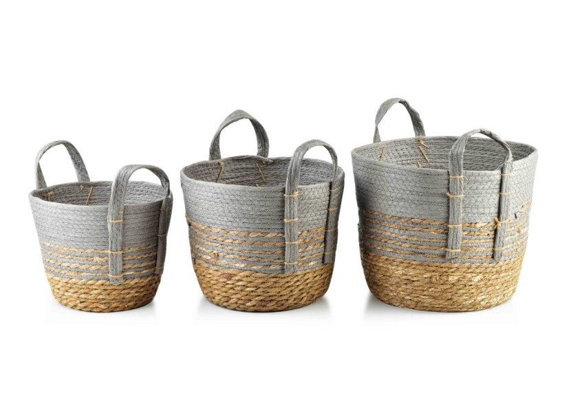 Ensemble de 3 paniers BALI - Tressés en herbe marine - HIWB9282-PROM - Mondex Ensemble de 3 paniers BALI - Tressés en herbe marine - HIWB9282-PROM - Mondex