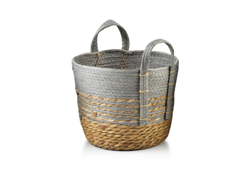 Panier BALI L - Tressé en herbe marine 28x23cm - HIWB9305-PROM - Mondex