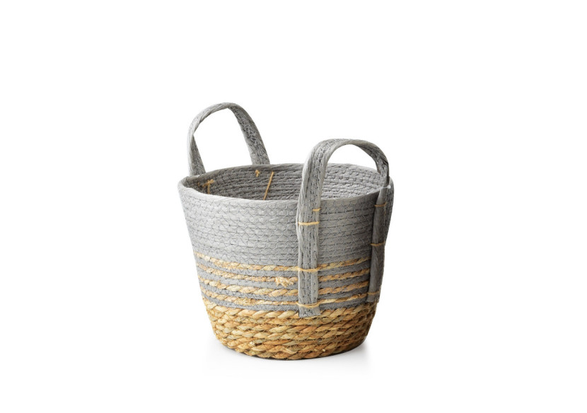 Panier BALI M - Tressé en herbe marine 23x20cm - HIWB9312-PROM - Mondex