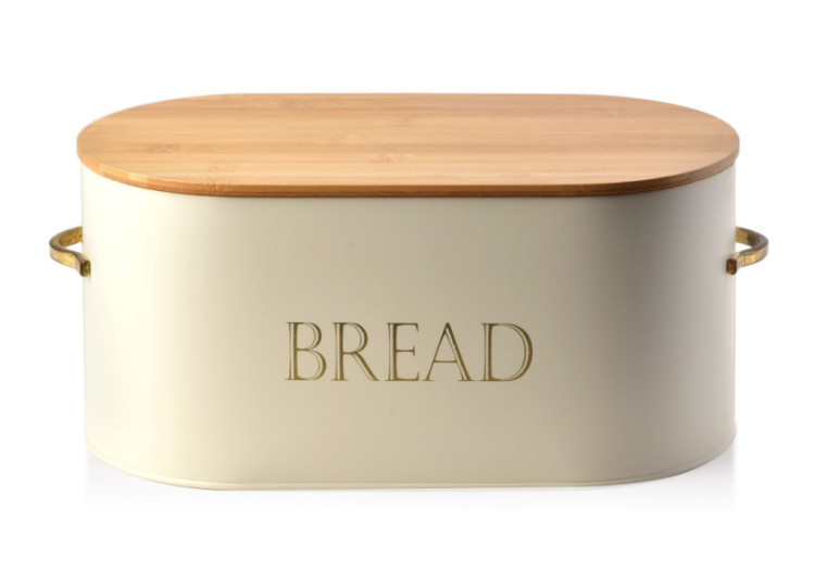 Boîte à pain SANDY BEIGE - Métal 34/37,5 x 8 x 16 cm - HTBC3622-CX - Cookini By Mondex