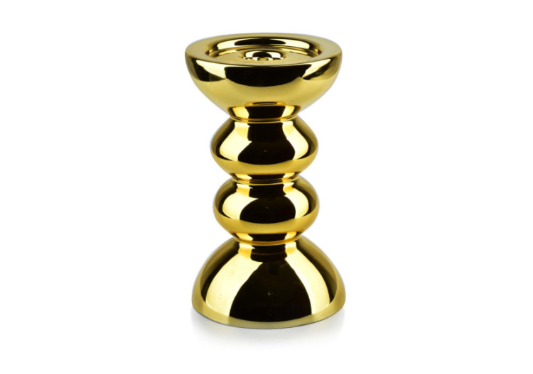 Bougeoir RITA GOLD - Verre doré 12cm x 20,5cm - HTID1148-PROM - Mondex