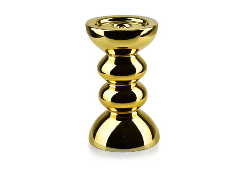 Bougeoir RITA GOLD - Verre doré 12cm x 20,5cm - HTID1148-PROM - Mondex