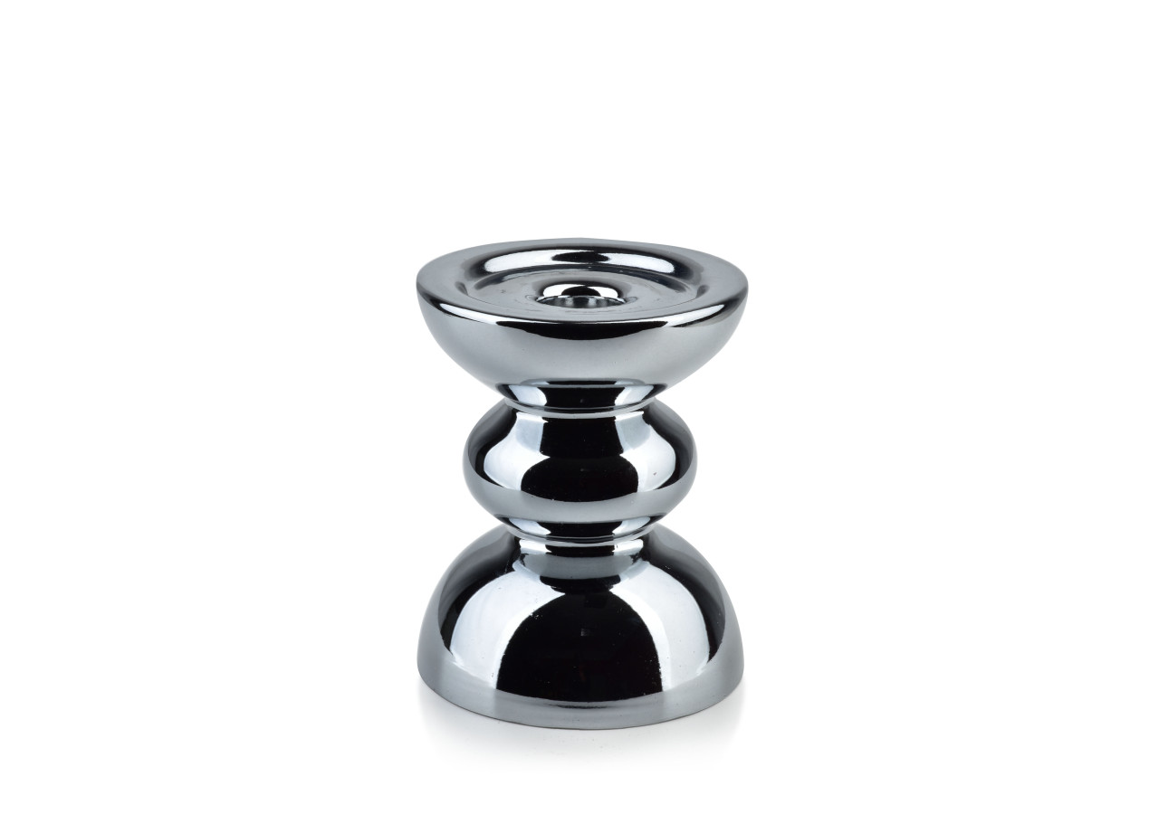 Bougeoir RITA GREY - Verre gris 12cm x 15cm - HTID1156-PROM - Mondex