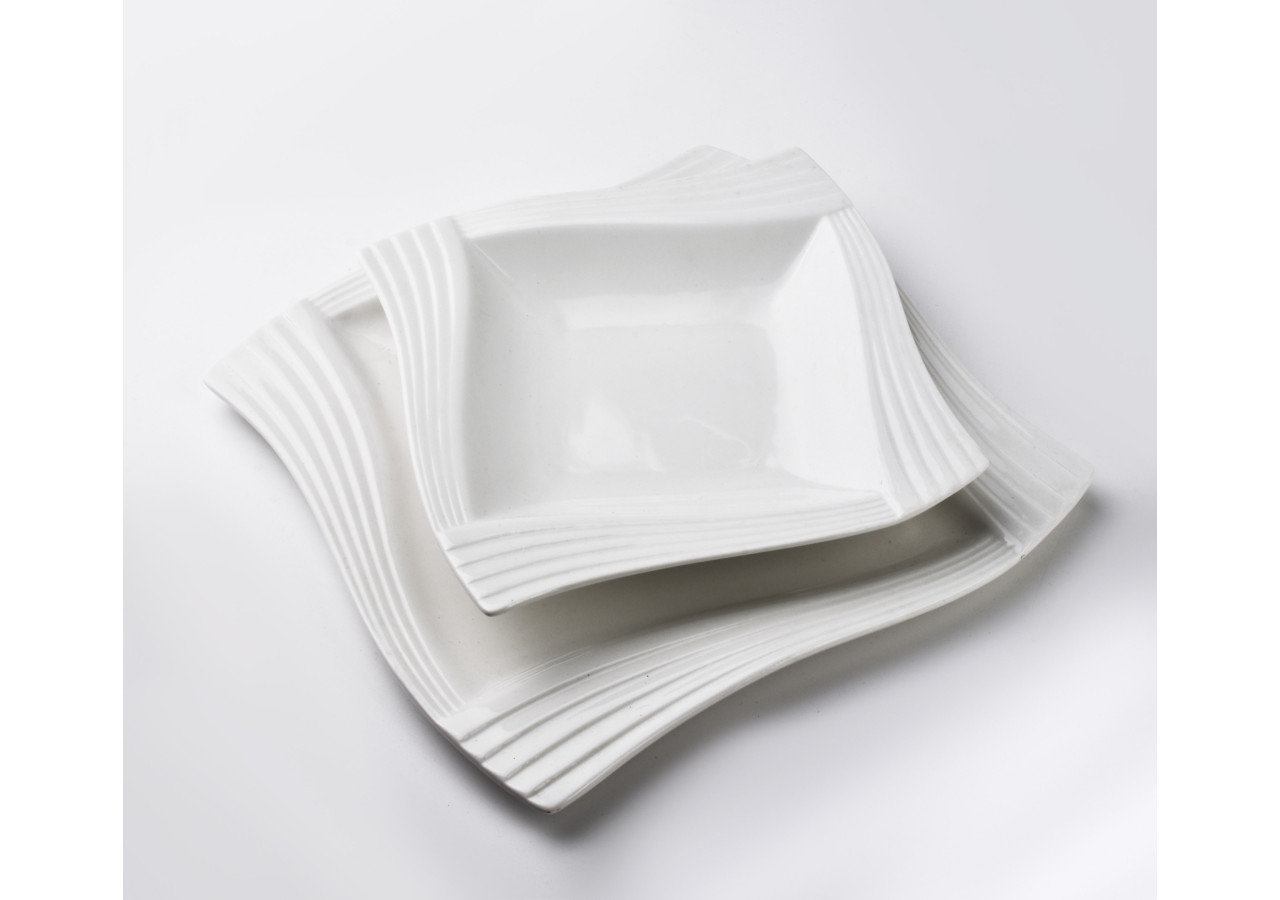 Assiette Carrée FALA BASIC - Porcelaine 24x32,5xh1,5cm - HTNA5879 - Mondex