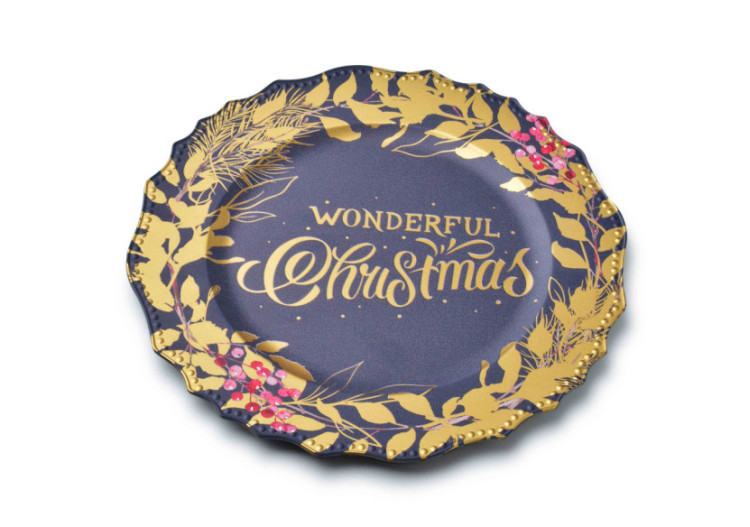 Sous-plat BLANCHE FESTIVE - Décoratif 33x33x2cm - HTOS9082 SW - Mondex