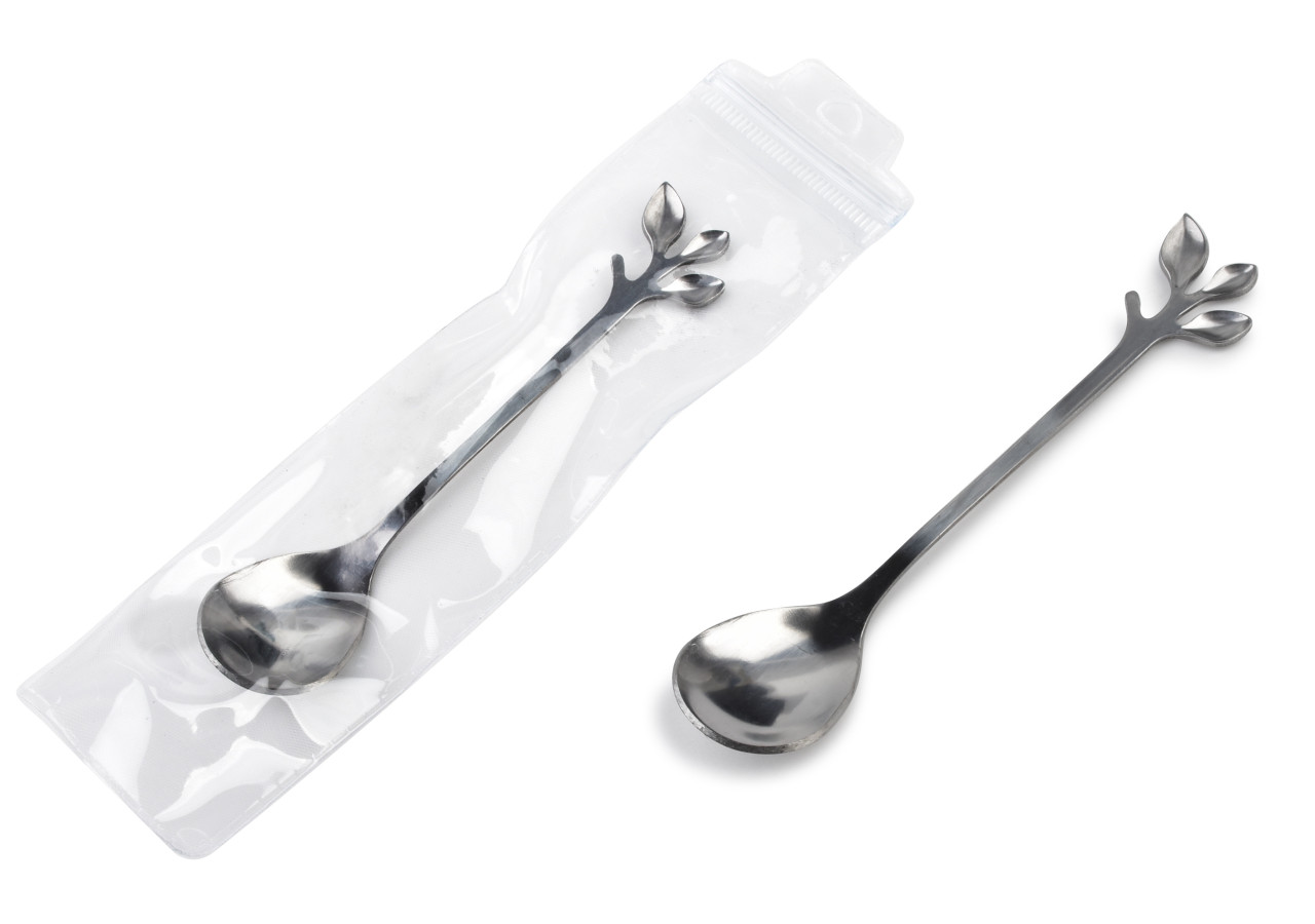 Cuillère CASA LEAVES - Acier inoxydable argentée - HTPW3558 - Cookini By Mondex