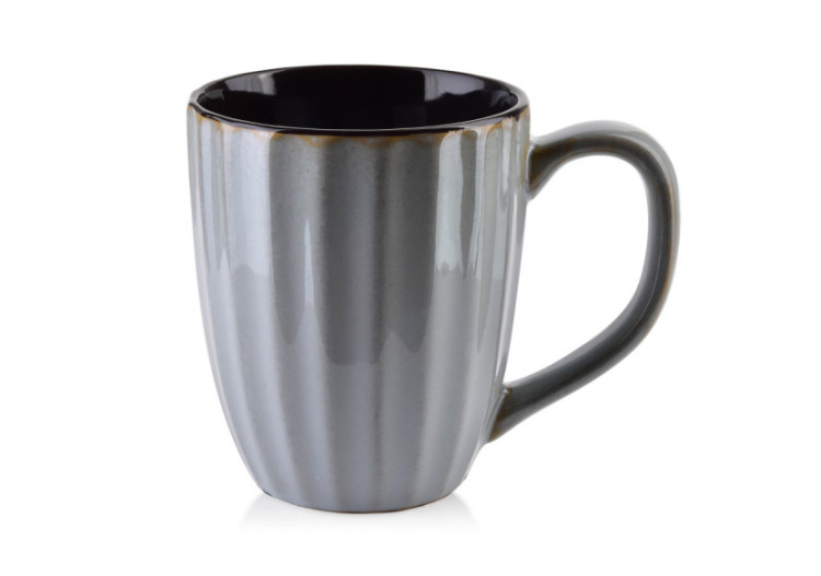 Mug EVIE GREY - Céramique 400ml 9x13xh10,5cm - HTPW4906 - Affekdesign By Mondex