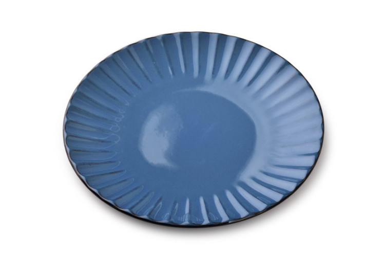 Assiette Dessert EVIE BLUE - Céramique 20xh2cm - HTPW4937 - Affekdesign By Mondex