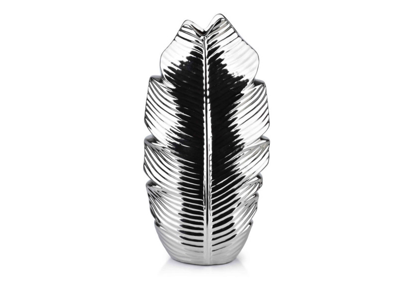 Vase LEAF SILVER - 7,5x17x35cm - HTTS7729 - Mondex