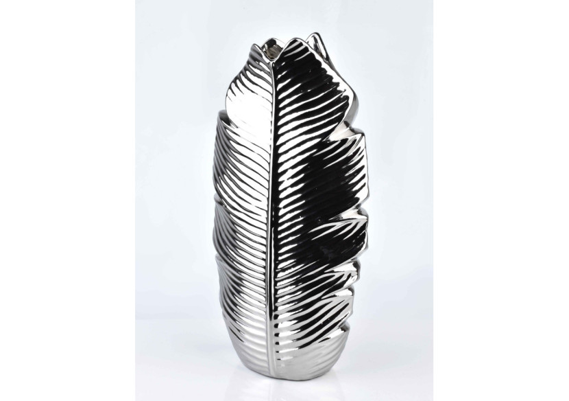 Vase LEAF SILVER - 7,5x17x35cm - HTTS7729 - Mondex