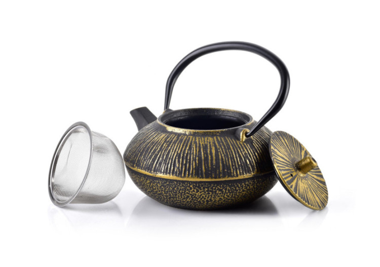 Théière ALOR - 800ml en fonte noire et dorée - HTXA5743-CX - Cookini By Mondex 2