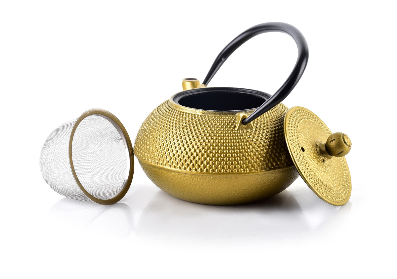 Théière ALOR - 800ml en fonte dorée - HTXA5750-CX - Cookini By Mondex