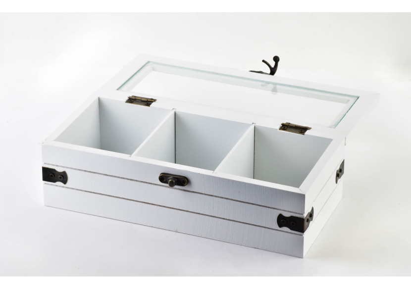 Boîte de rangement SADIE - Élégance rustique 24x11x7.5cm - HTYK5965 - Mondex