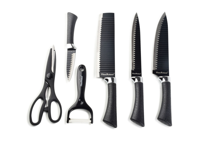 ENSEMBLE CULINAIRE BASIC KITCHEN - 4 couteaux, 1 éplucheur, 1 ciseaux - HTXA6108 - Cookini By Mondex ENSEMBLE CULINAIRE BASIC KITCHEN - 4 couteaux, 1 éplucheur, 1 ciseaux - HTXA6108 - Cookini By Mondex