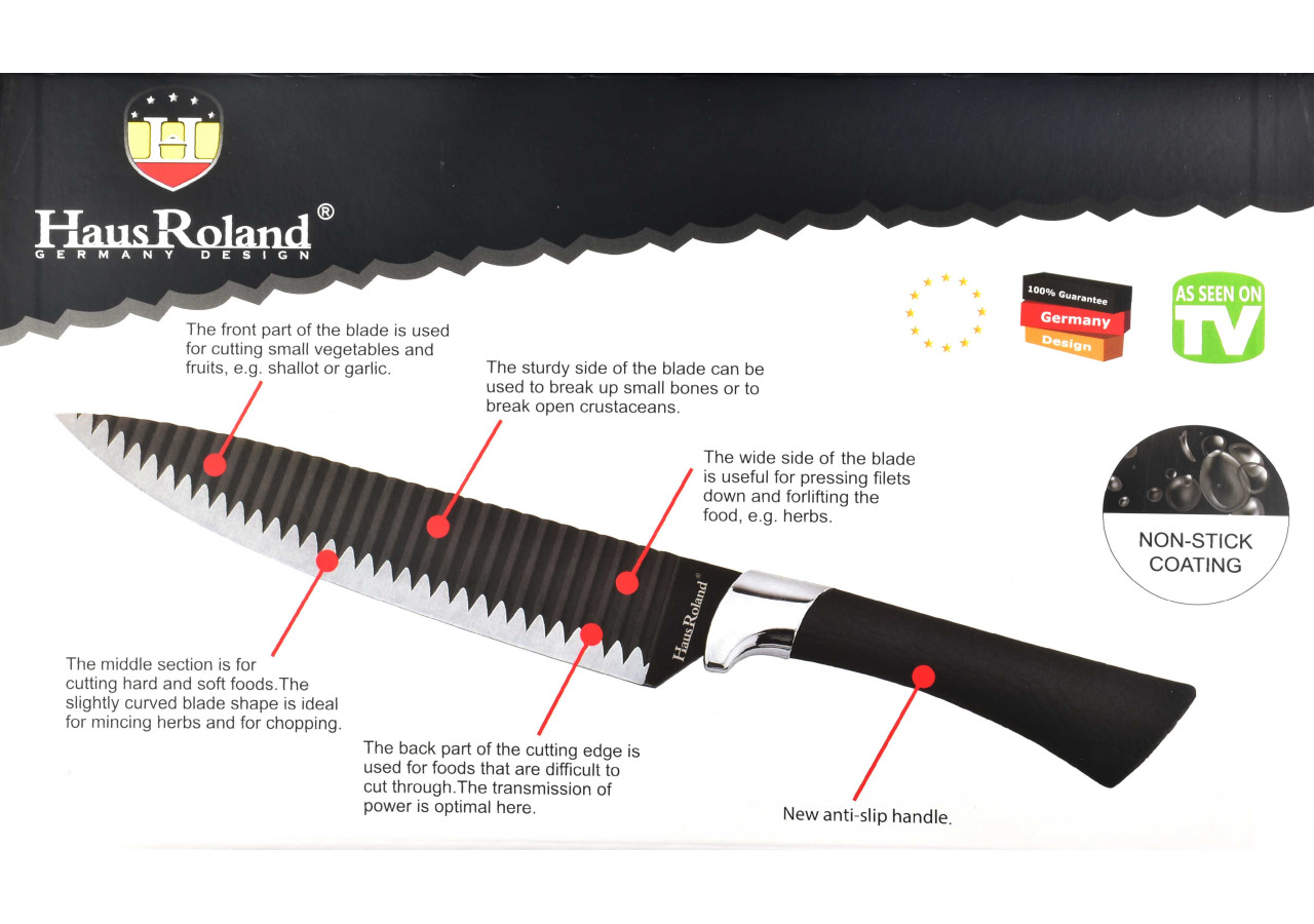 ENSEMBLE CULINAIRE BASIC KITCHEN - 4 couteaux, 1 éplucheur, 1 ciseaux - HTXA6108 - Cookini By Mondex