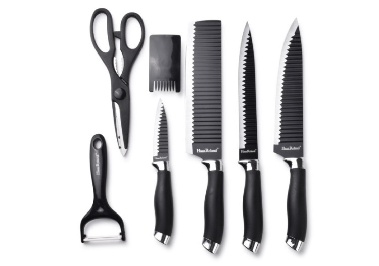 ENSEMBLE CULINAIRE BASIC KITCHEN - 7 pièces, couteaux - HTXA6139 - Cookini By Mondex