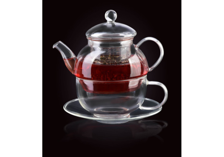 Théière PETER Tea for One - Design élégant en verre borosilicaté 350ml/420ml - HTID3640 - Affekdesign By Mondex 2