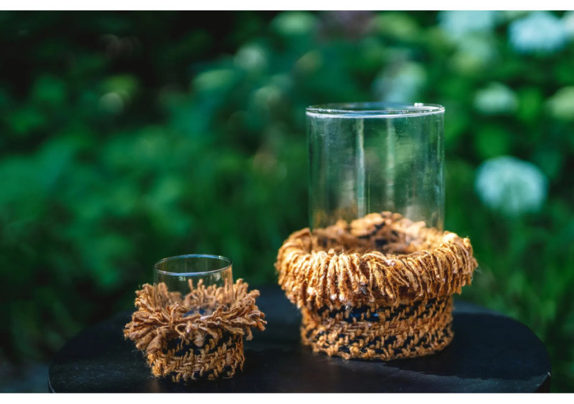 Support de Bougie Oh My Gee - Velours Cannelle - Taille M - INIE009CiB-M - Bazar Bizar