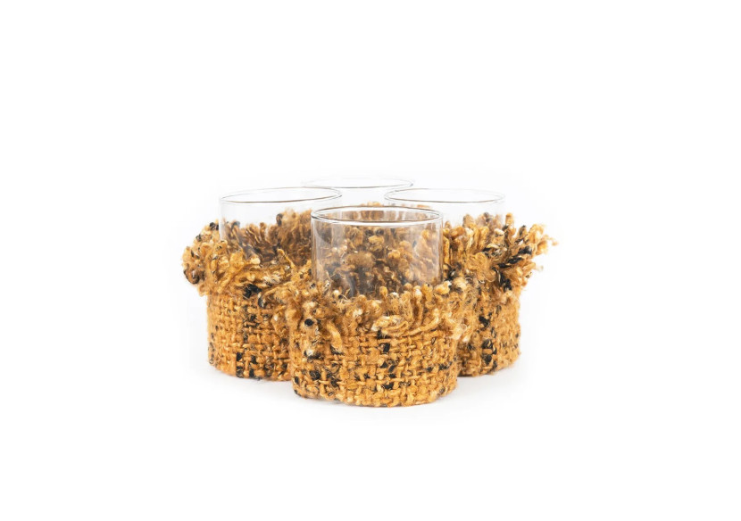 Support de Bougie Oh My Gee - Velours Cannelle - Taille M - INIE009CiB-M - Bazar Bizar