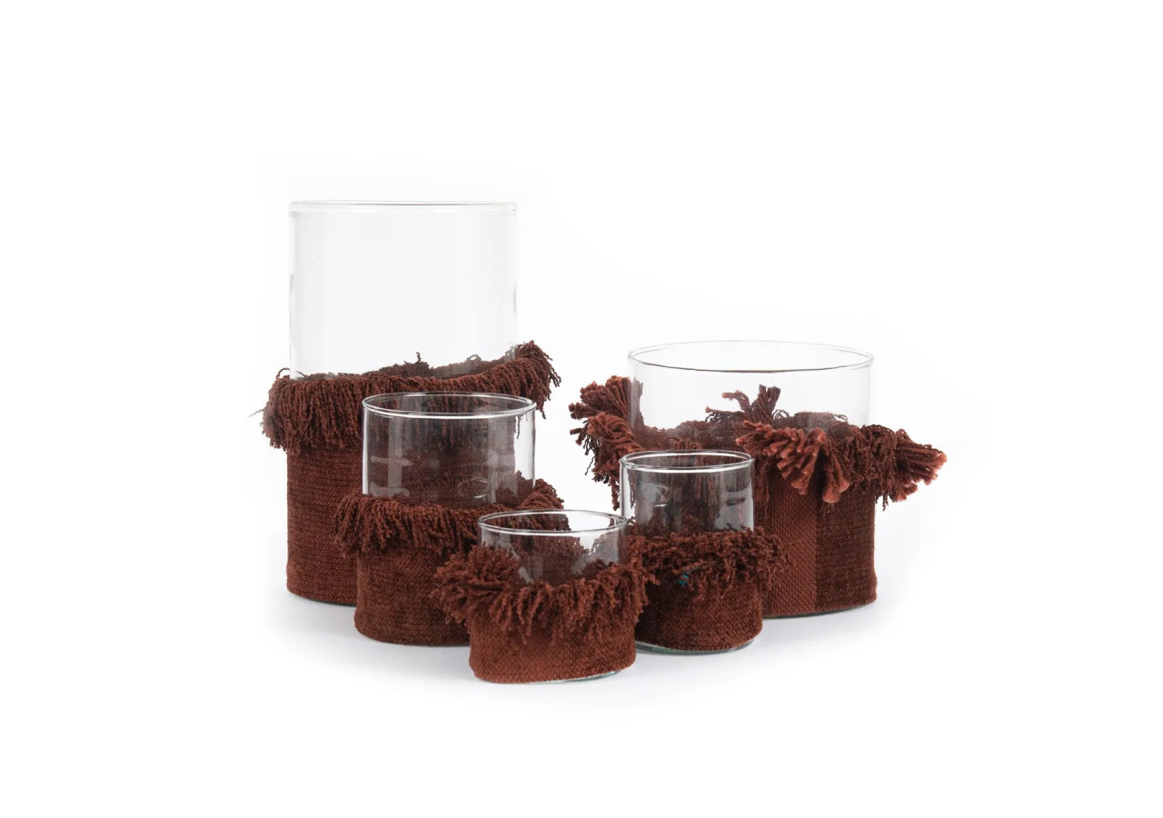 Support de Bougie Oh My Gee - Velours Bourgogne - Taille M - INIE009BuV-M - Bazar Bizar