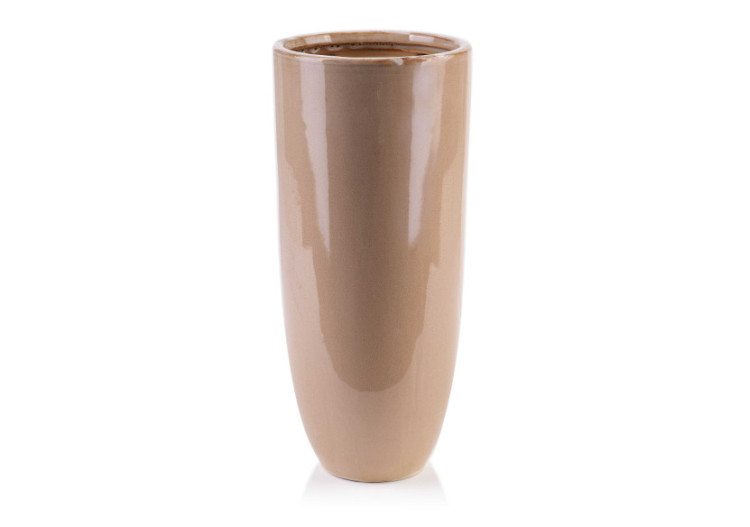 Vase YANDA BEIGE - Élégance classique en céramique 13 x 29,5 cm - HTTS4494 - Mondex
