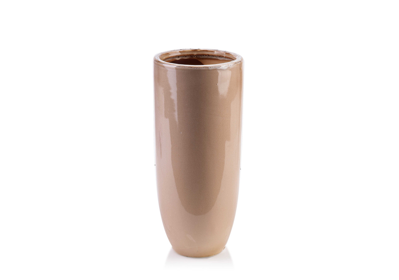 Vase YANDA BEIGE - Style classique en céramique 11 x 25,5 cm - HTTS4500 - Mondex