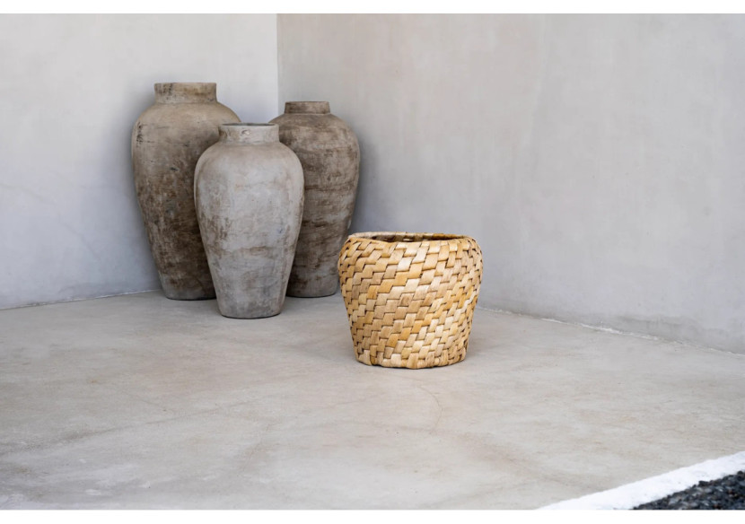 Panier Chidi - Design artistique en bananier clair - JAHA005N - Bazar Bizar