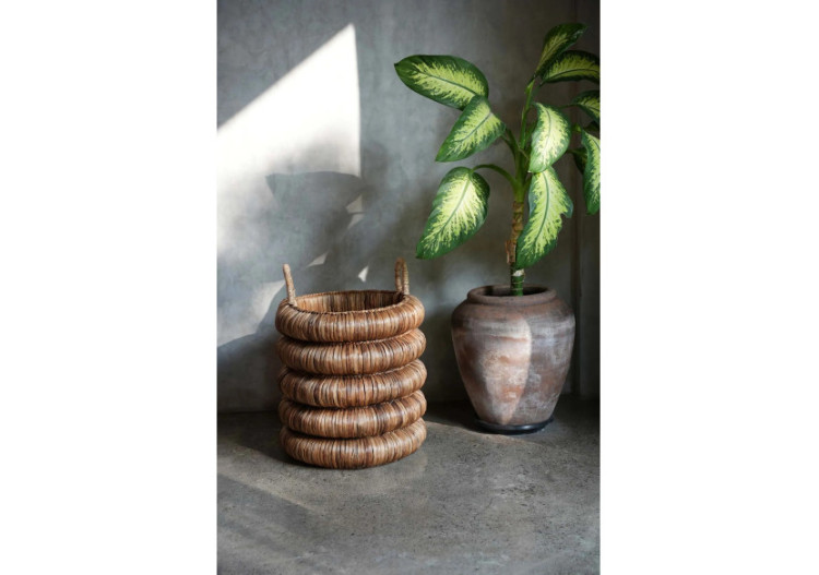 Panier Chunky - en jonc d'eau et facile à déplacer - JAHA001N - Bazar Bizar 2