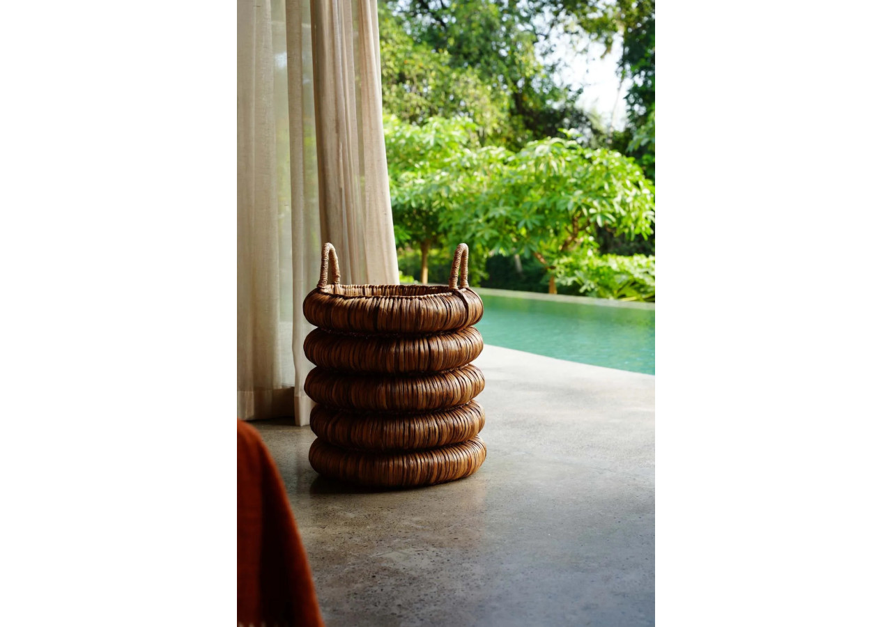 Panier Chunky - en jonc d'eau et facile à déplacer - JAHA001N - Bazar Bizar