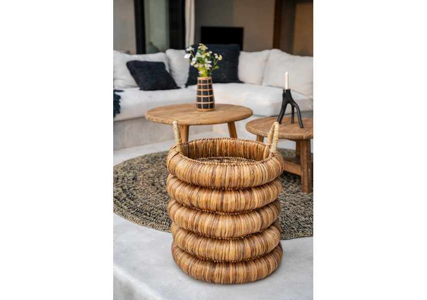 Panier Chunky - en jonc d'eau et facile à déplacer - JAHA001N - Bazar Bizar