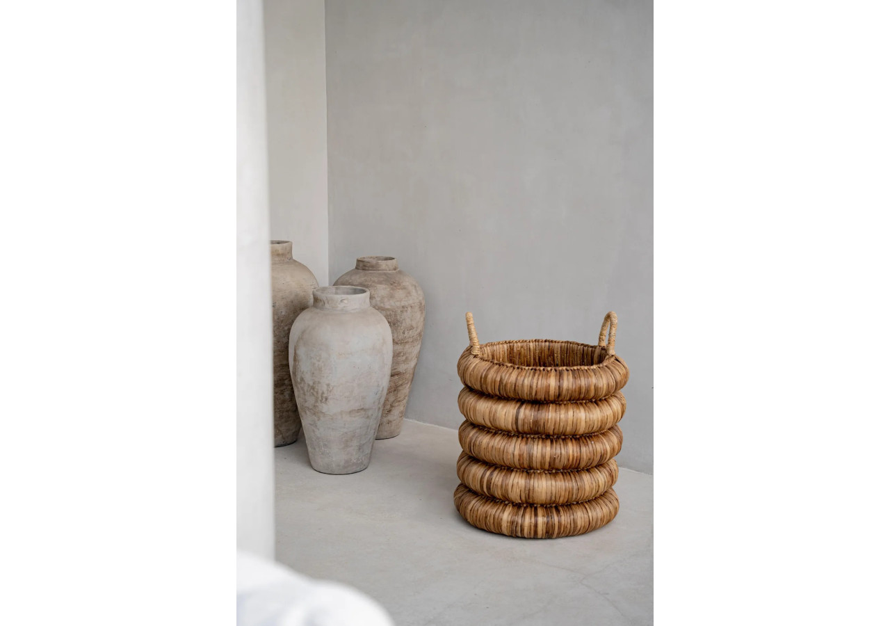 Panier Chunky - en jonc d'eau et facile à déplacer - JAHA001N - Bazar Bizar