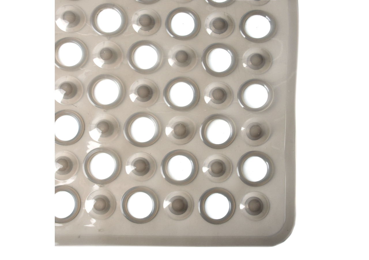 Tapis de bain ZAC GREY - 54x54cm antidérapant - HTWM5903 - Bathlab By Mondex