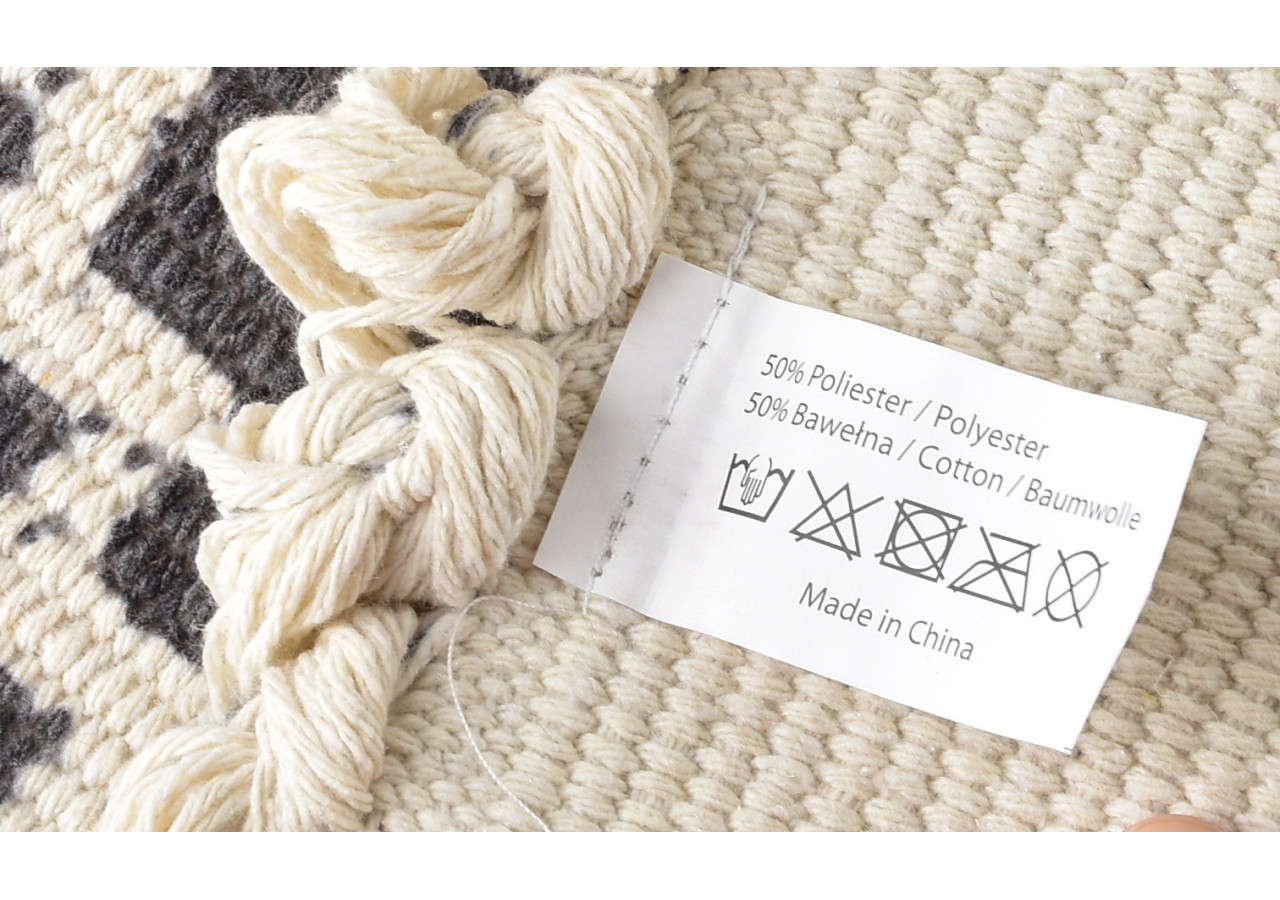 BOHO - Tapis décoratif 60x100cm gris - HTZA5804 - Mondex