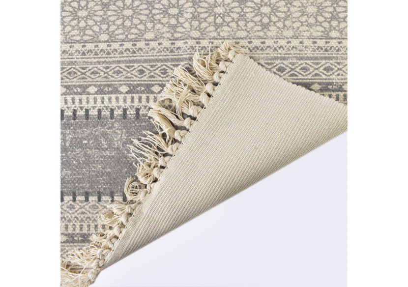 BOHO - Tapis décoratif 60x100cm gris - HTZA5804 - Mondex BOHO - Tapis décoratif 60x100cm gris - HTZA5804 - Mondex