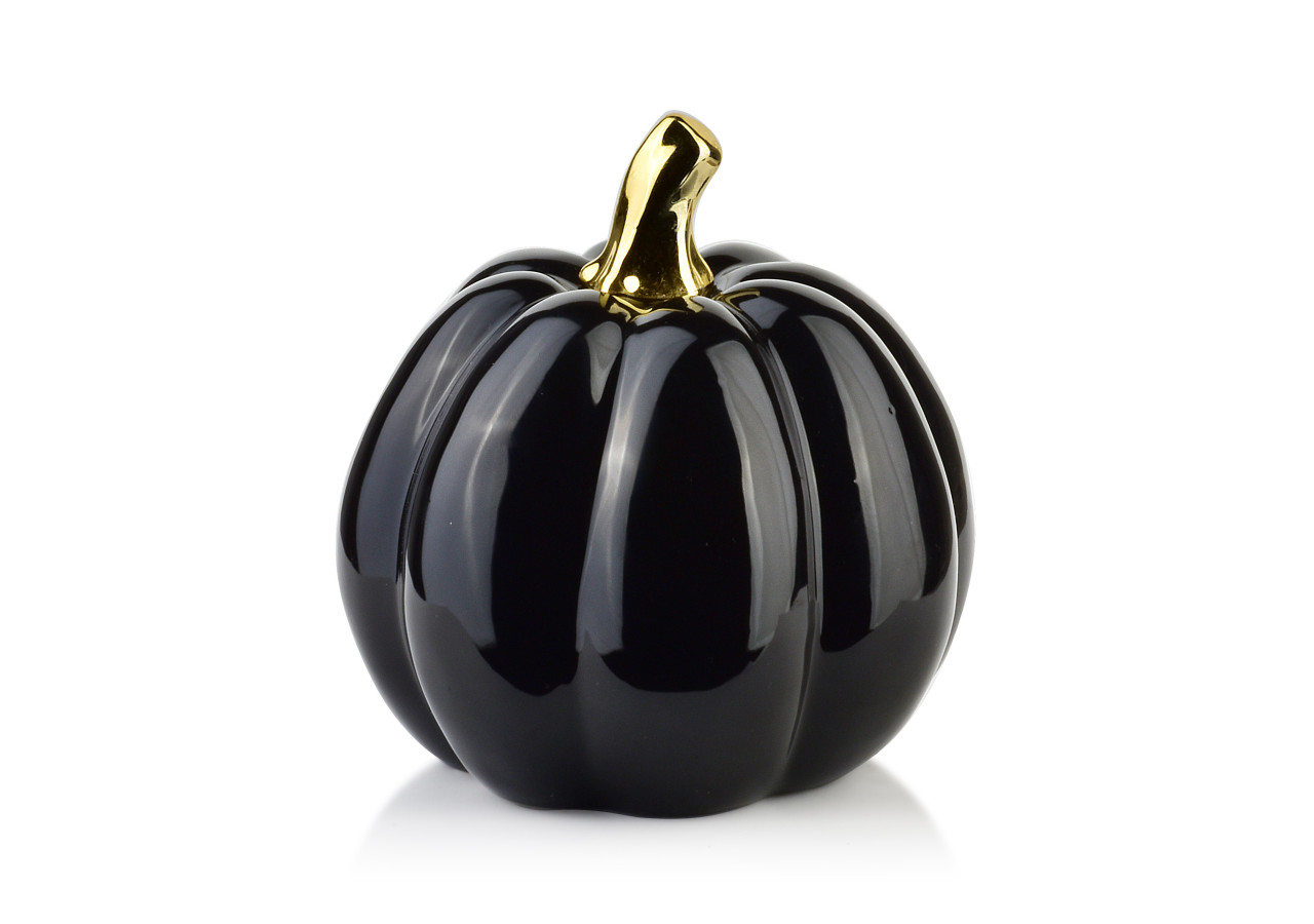 Figurine MAVE - Citrouille noire 12,5x12,5x13cm - HTC9260 - Mondex