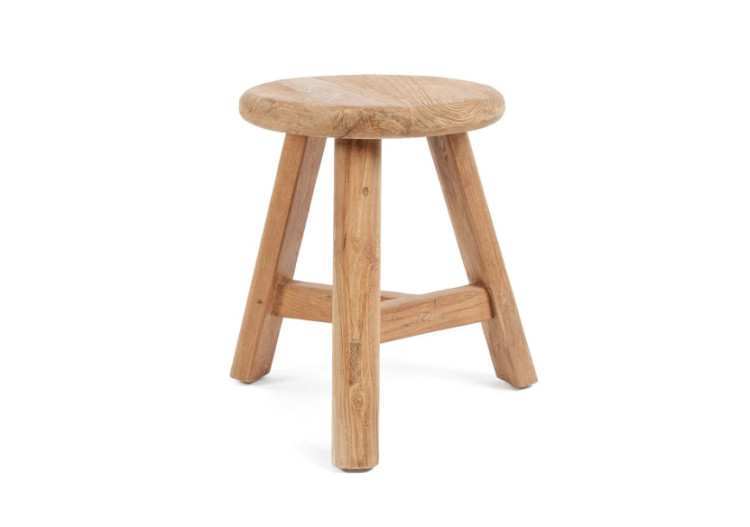 Tabouret NOGUCHI - Teck recyclé et design pratique - JASE011N - Bazar Bizar