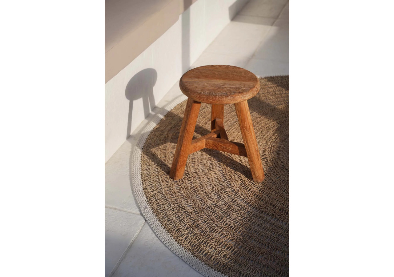 Tabouret NOGUCHI - Teck recyclé et design pratique - JASE011N - Bazar Bizar