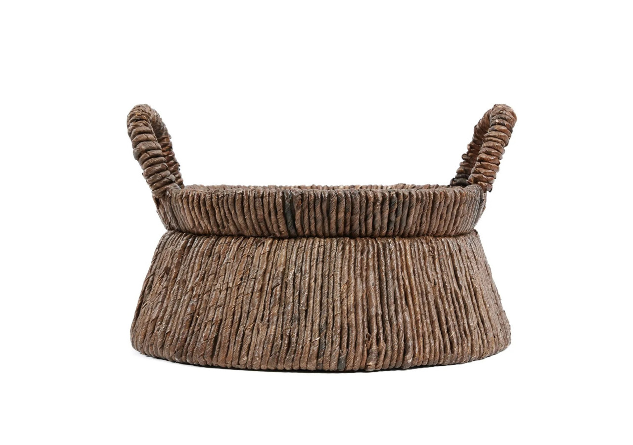 Panier CHIZARA - Tissé à la main en feuille de bananier - JAHA008N - Bazar Bizar