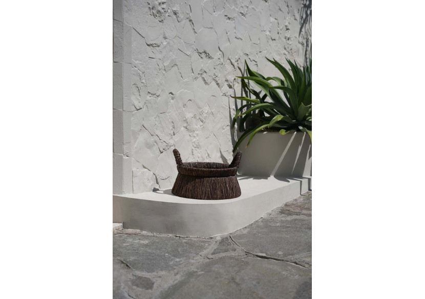 Panier CHIZARA - Tissé à la main en feuille de bananier - JAHA008N - Bazar Bizar