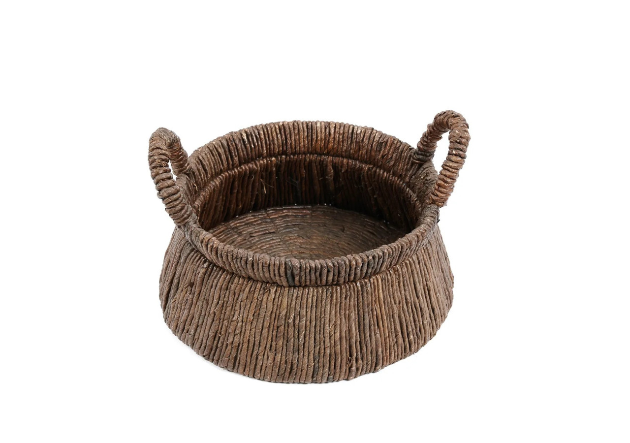 Panier CHIZARA - Tissé à la main en feuille de bananier - JAHA008N - Bazar Bizar