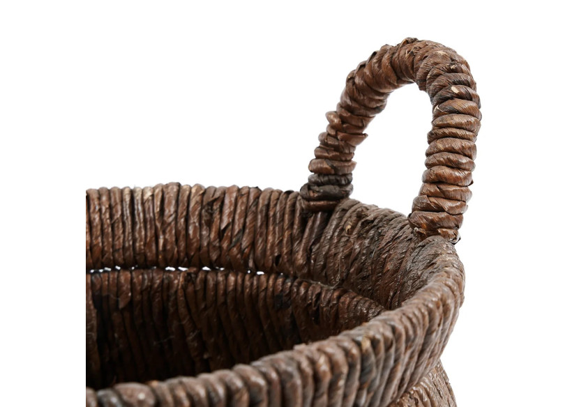 Panier CHIZARA - Tissé à la main en feuille de bananier - JAHA008N - Bazar Bizar