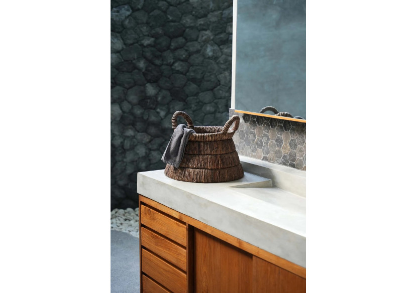 Panier CHISOMO - Tissé à la main en feuille de bananier - JAHA007N - Bazar Bizar