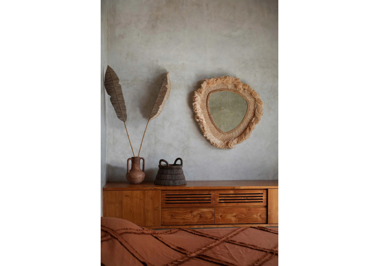 Panier CHISOMO - Tissé à la main en feuille de bananier - JAHA007N - Bazar Bizar